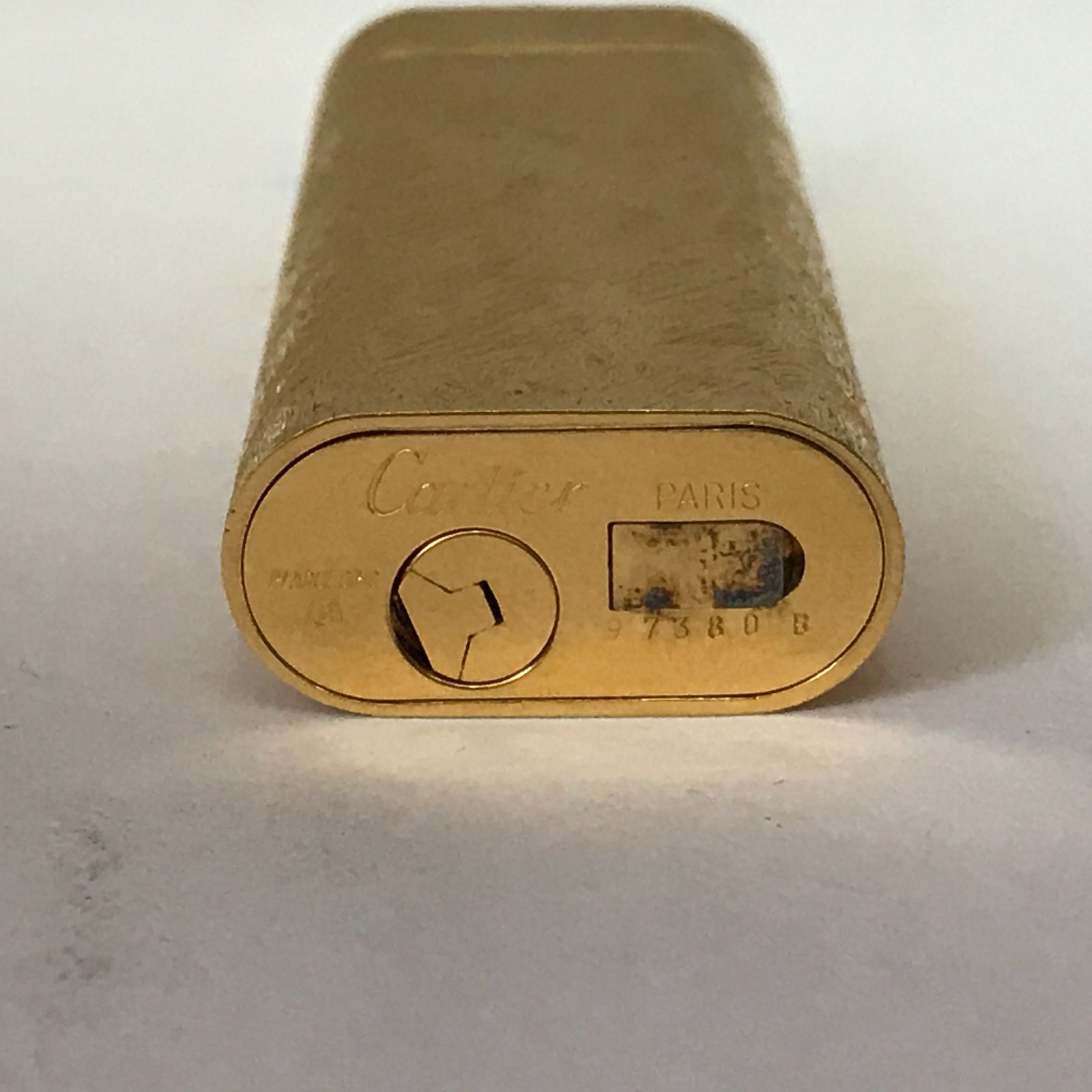希少デザイン】カルティエ Cartier オーバル ガスライター 樹皮バーク