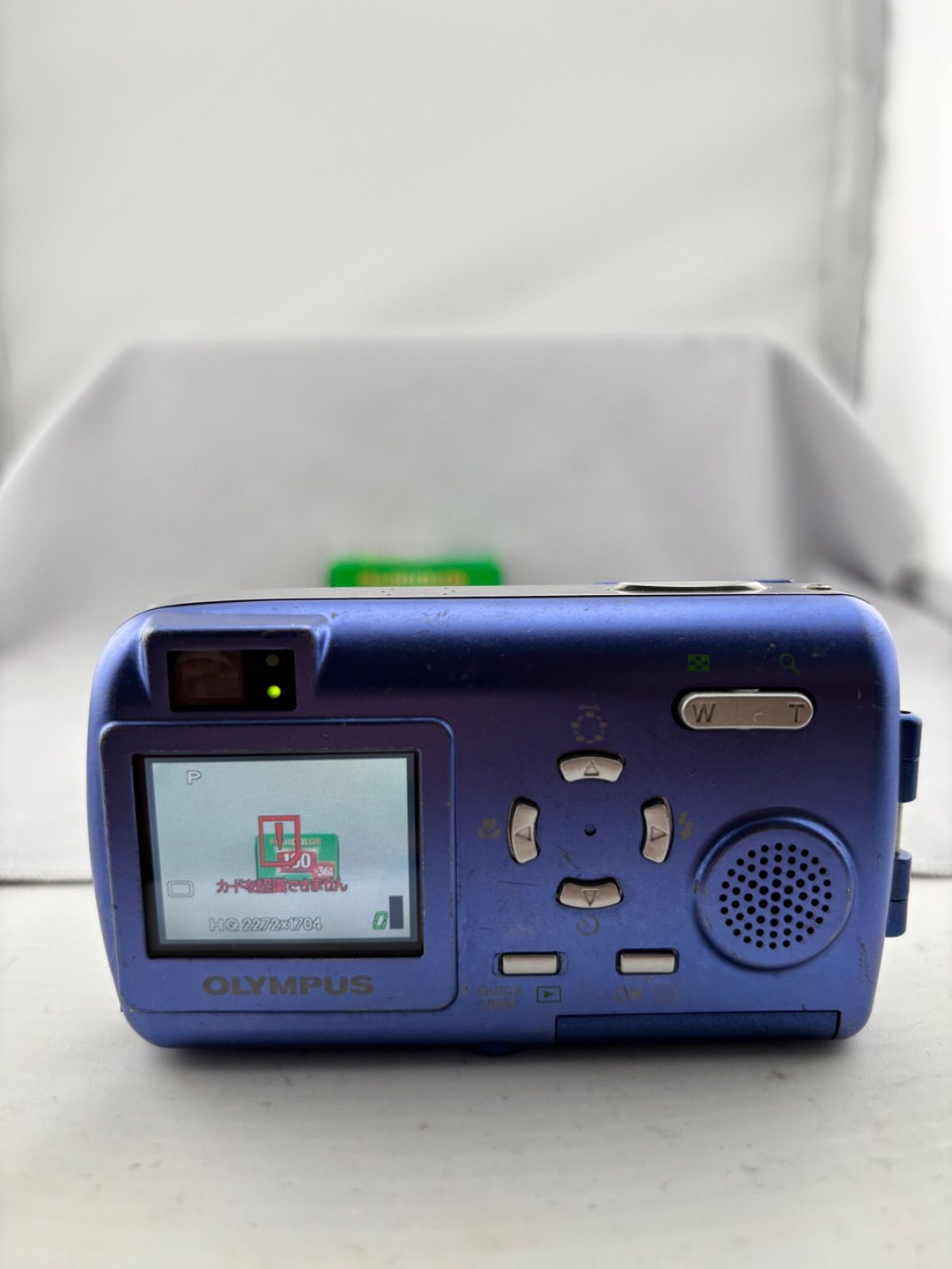 2117【動作確認済み】 OLYMPUS μ-30 DIGITAL ブルー オリンパス ミュー