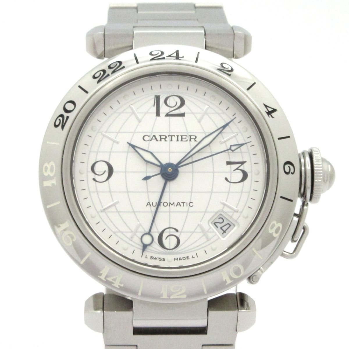 Cartier(カルティエ) 腕時計 パシャCメリディアンGMT W31078M7 メンズ シルバー 197,050円