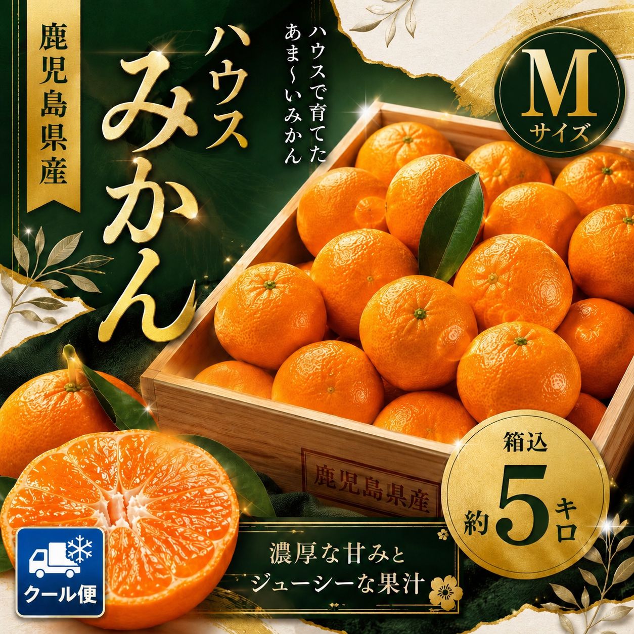 鹿児島県産 ハウスみかん Mサイズ 箱込5キロ - メルカリ