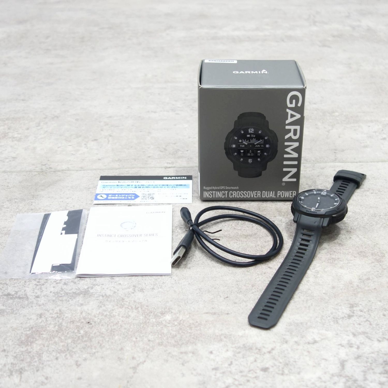 美品 ガーミン GARMIN スマートウォッチ インスティンクト クロスオーバー