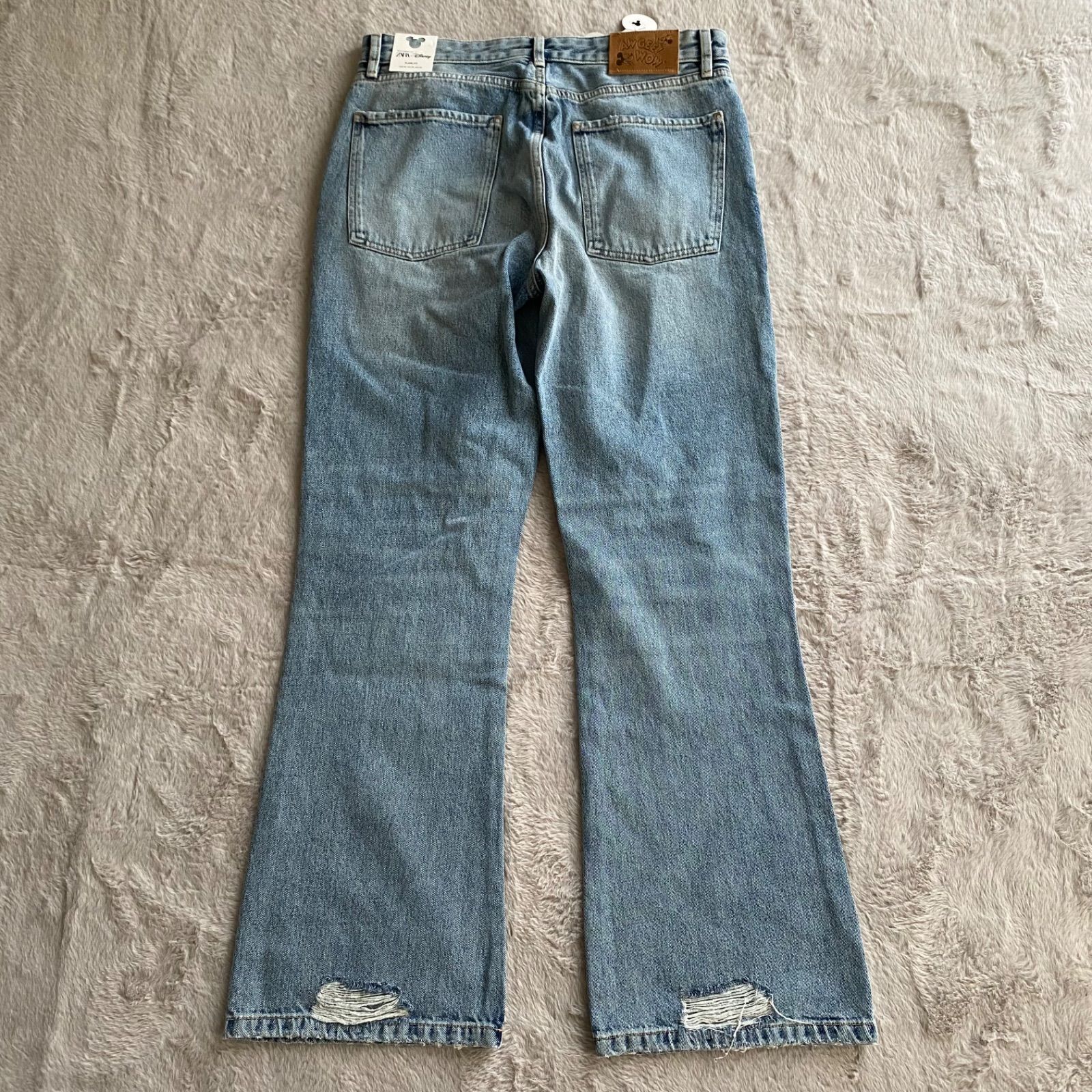 新品！ZARA×Disney ザラ ディズニー コラボ ダメージ加工 ブーツカット 