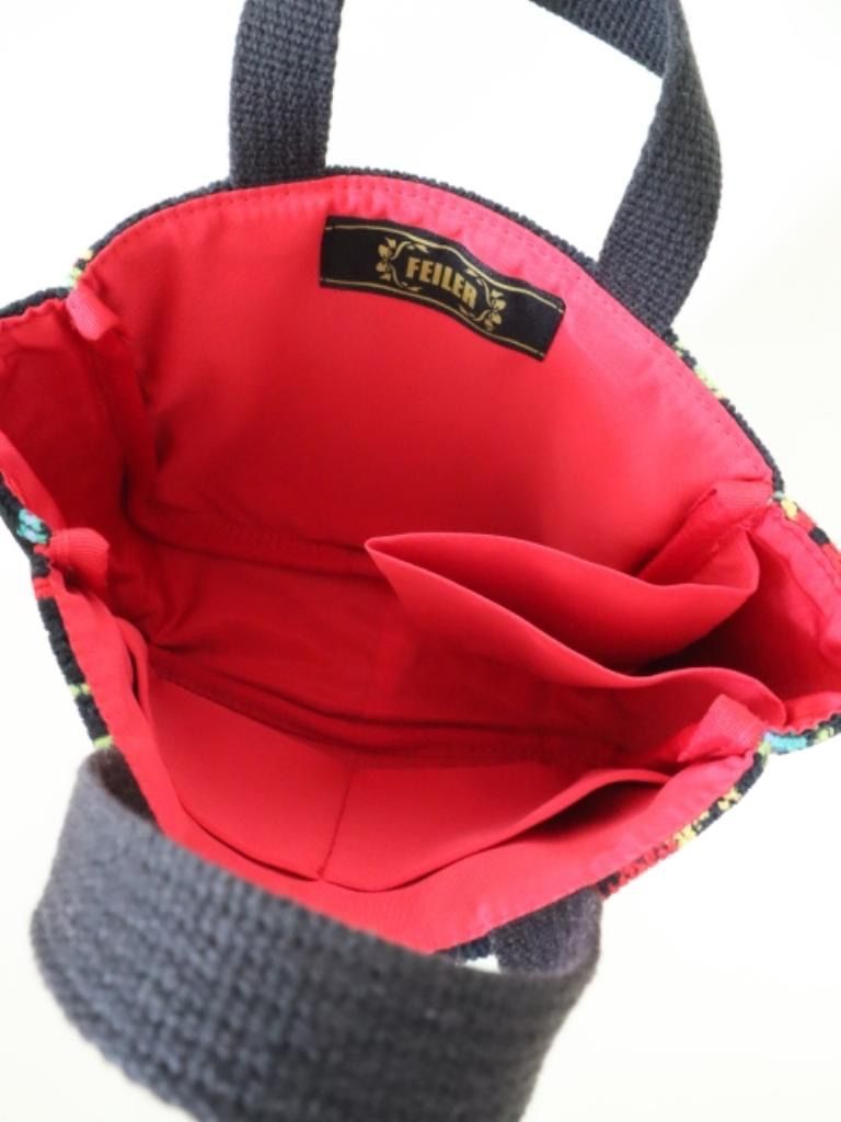 ☆ FEILER フェイラー ハイジ ミニトートバッグ ブラック イエロー