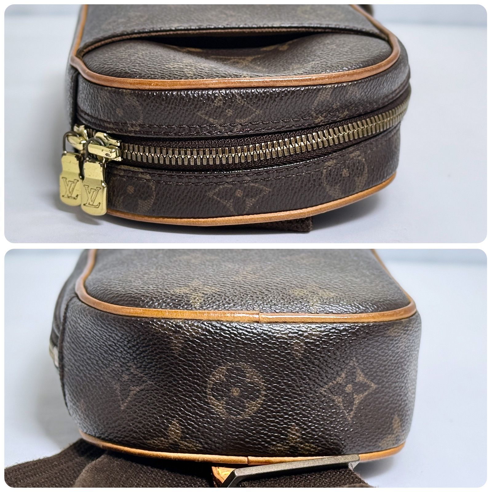 LOUIS VUITTON ルイヴィトン モノグラム ポシェット ガンジュ ボディバッグ ウェストポーチ ユニセックス m0046
