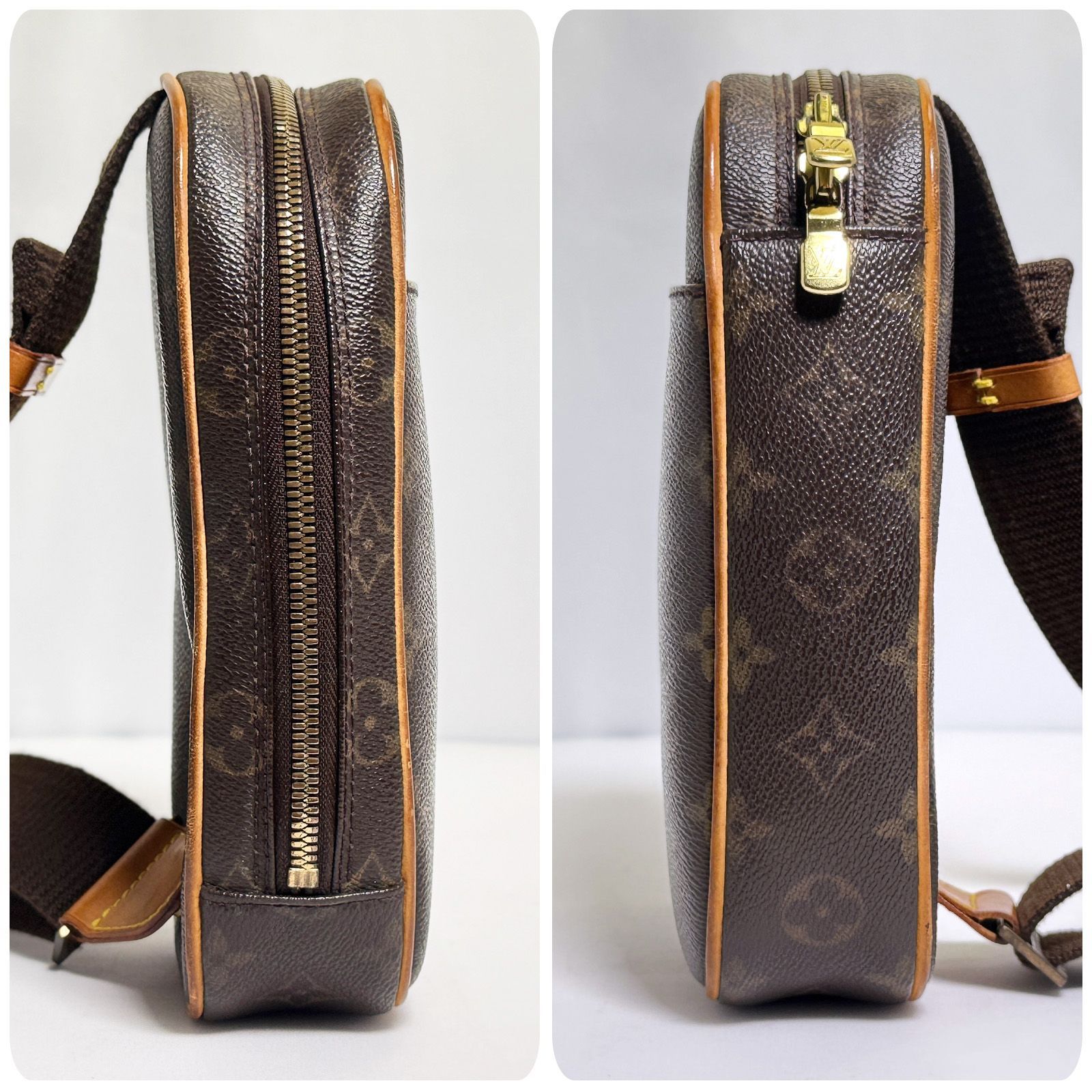 LOUIS VUITTON ルイヴィトン モノグラム ポシェット ガンジュ ボディバッグ ウェストポーチ ユニセックス m0046