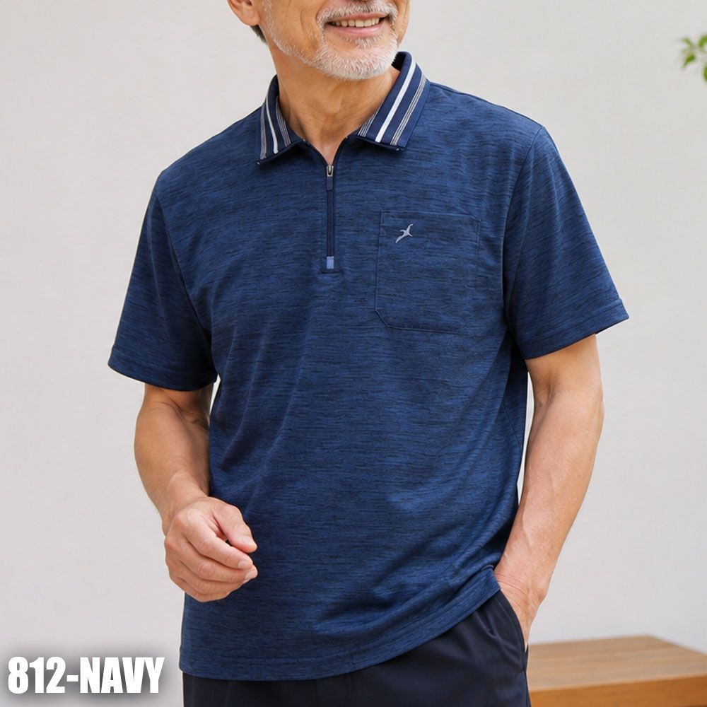 ポロシャツ ゴルフ メンズ ブランド ALBATROSS ハーフZIP Tシャツ