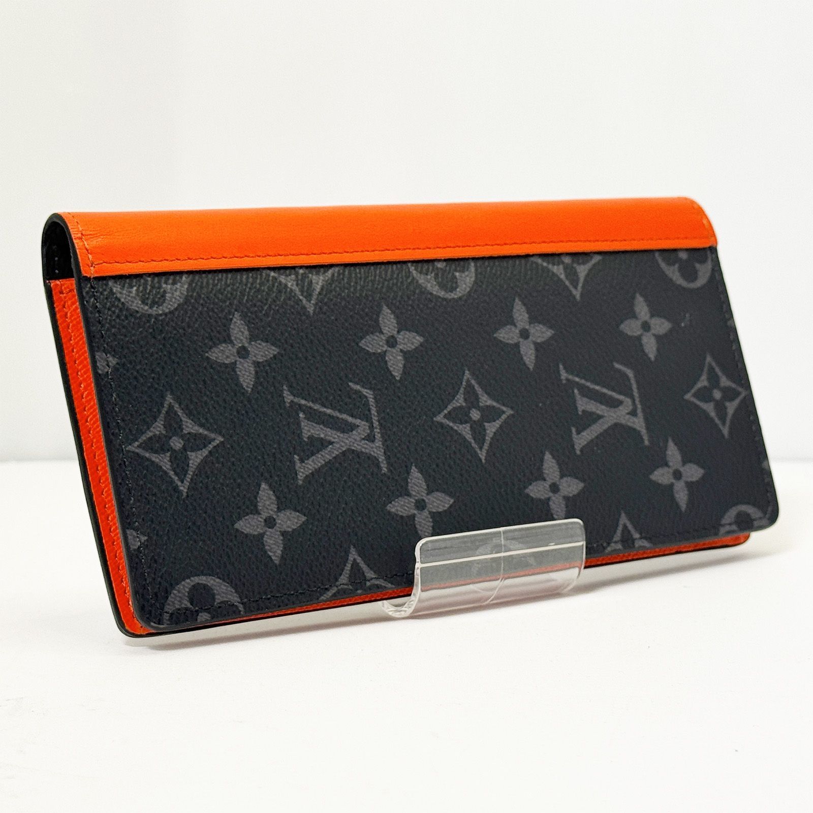 LOUIS VUITTON ルイヴィトン ポルトフォイユ ブラザ メンズ サンライズオレンジ 長財布 メンズ ICチップ ｍ0042