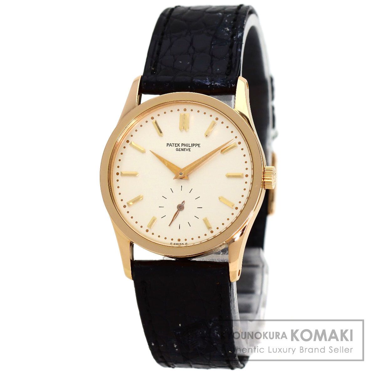 PATEK PHILIPPE パテックフィリップ 3796 カラトラバ 腕時計 K18PG 革 メンズ [中古]