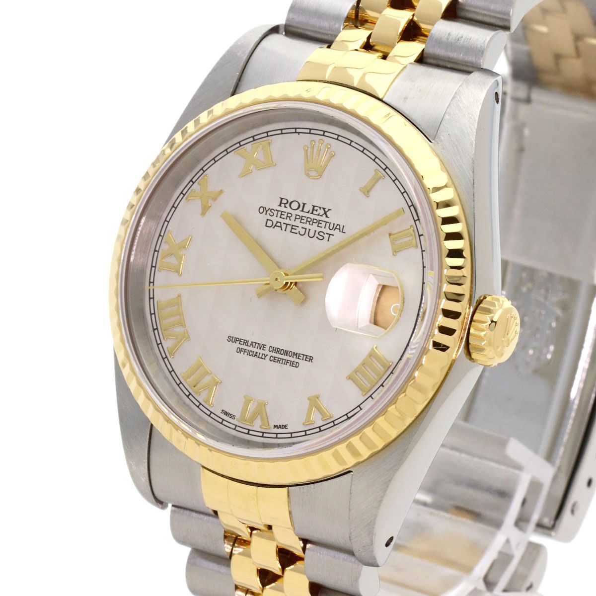 ROLEX ロレックス 16233 デイトジャスト ピラミッドローマン 腕時計 SS