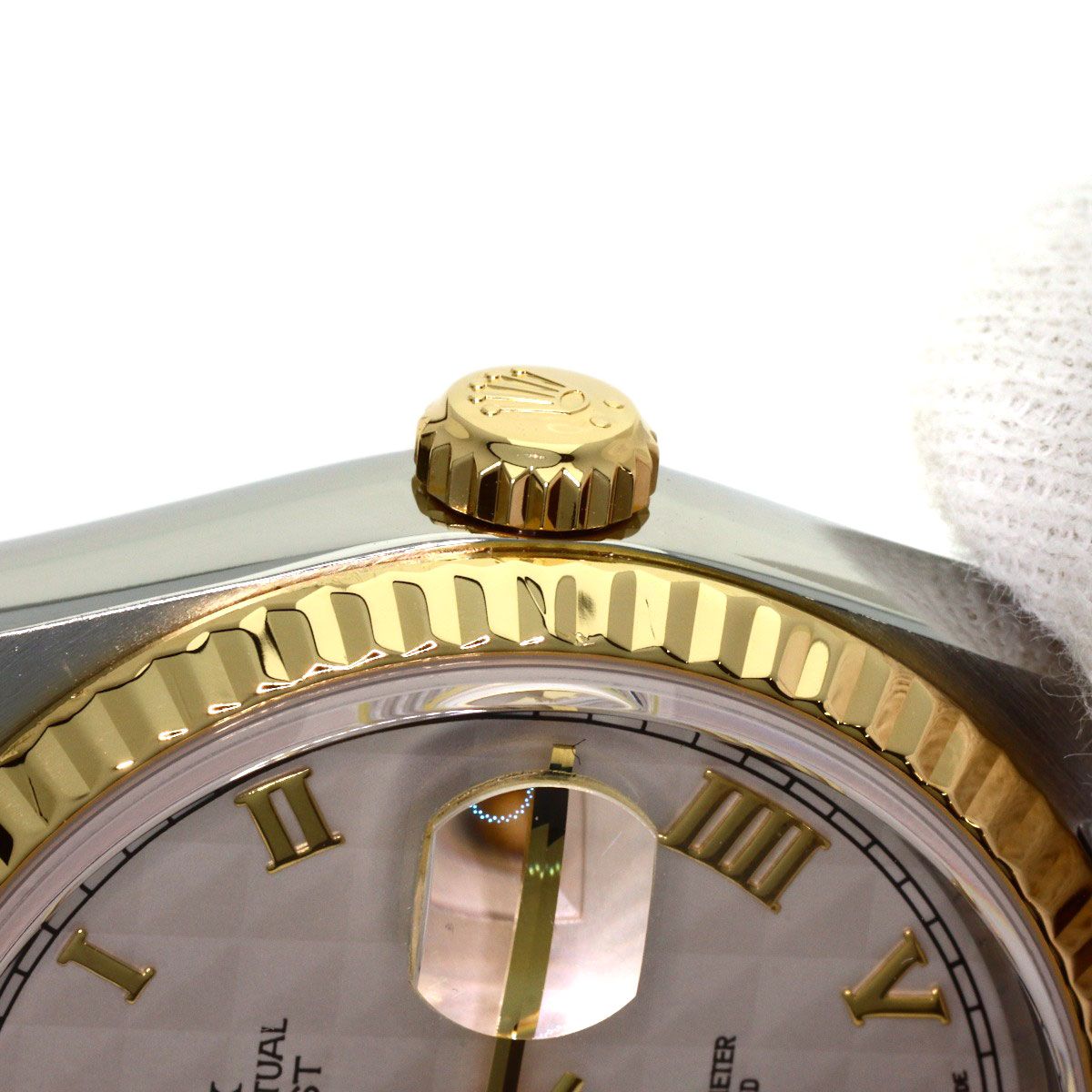 ROLEX ロレックス 16233 デイトジャスト ピラミッドローマン 腕時計 SS