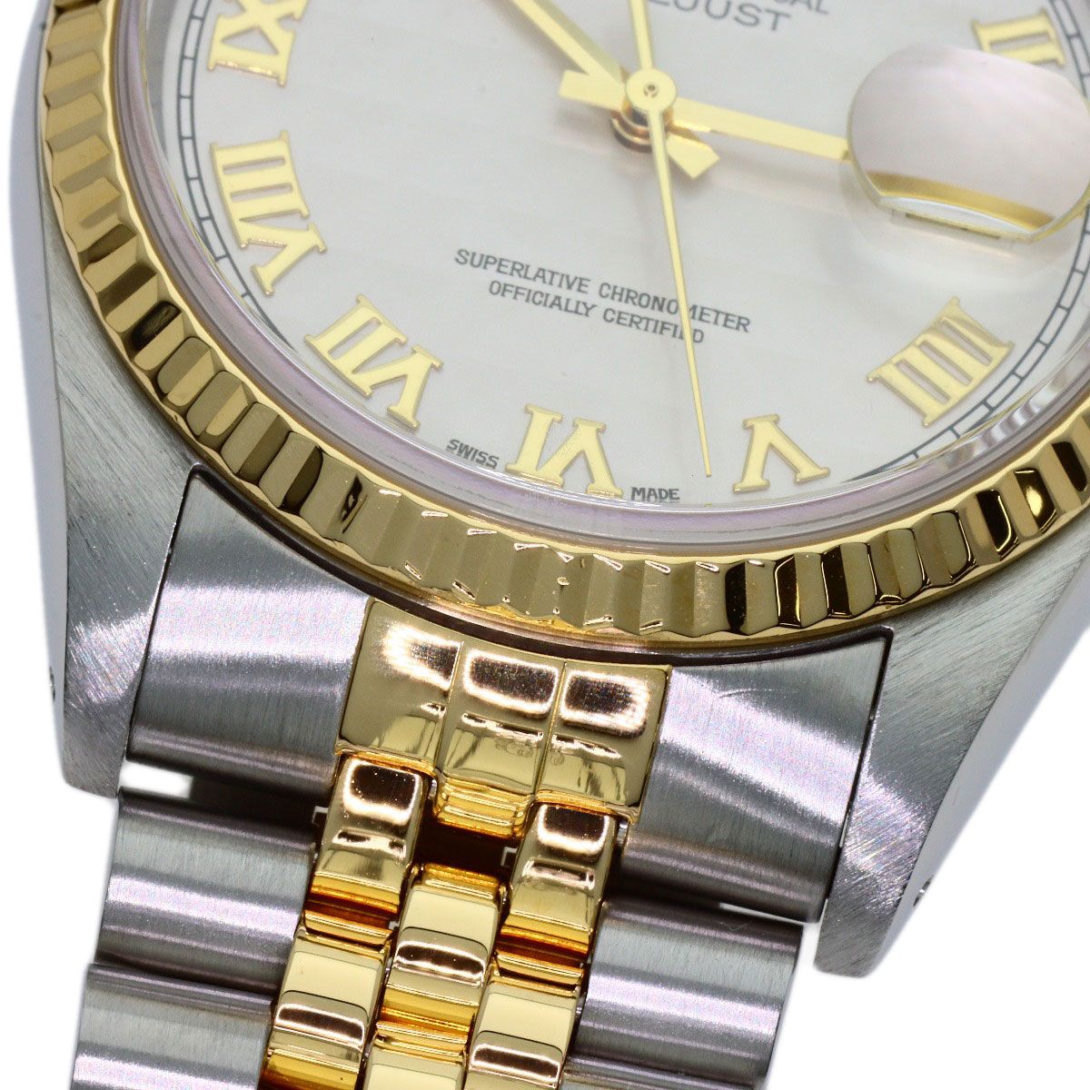 ROLEX ロレックス 16233 デイトジャスト ピラミッドローマン 腕時計 SS