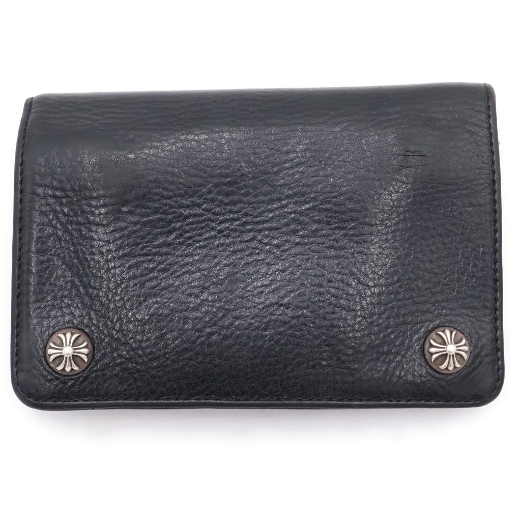 CHROME HEARTS (クロムハーツ) 2ZIP 2ジップ クロスボールボタンレザーウォレット 財布 ブラック