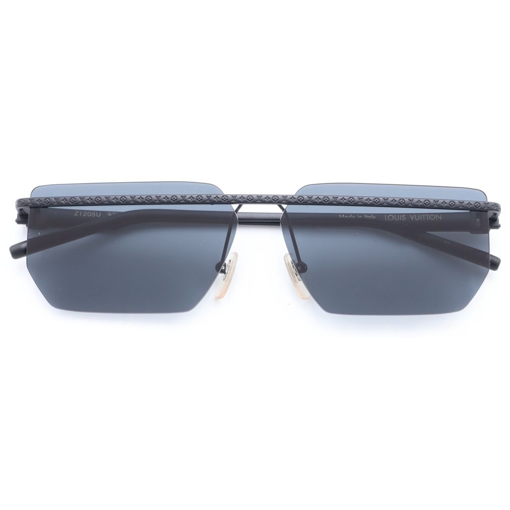 LOUIS VUITTON (ルイヴィトン) LVライン モノグラム サングラス アイウェア ブラック Z1205U