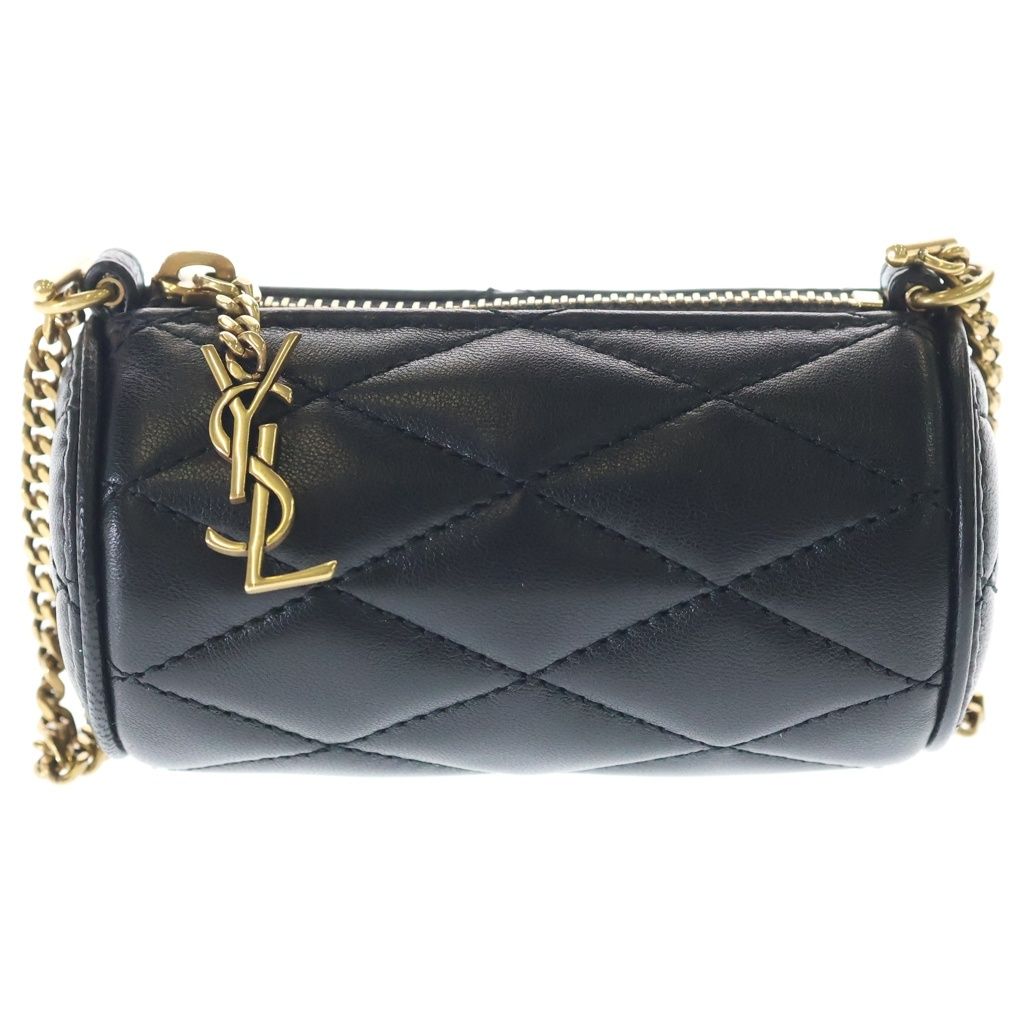 SAINT LAURENT PARIS (サンローランパリ) Sade Micro Quilting Leather Bag カサンドラ キルティングショルダーバッグ ミニポーチ ブラック 796296
