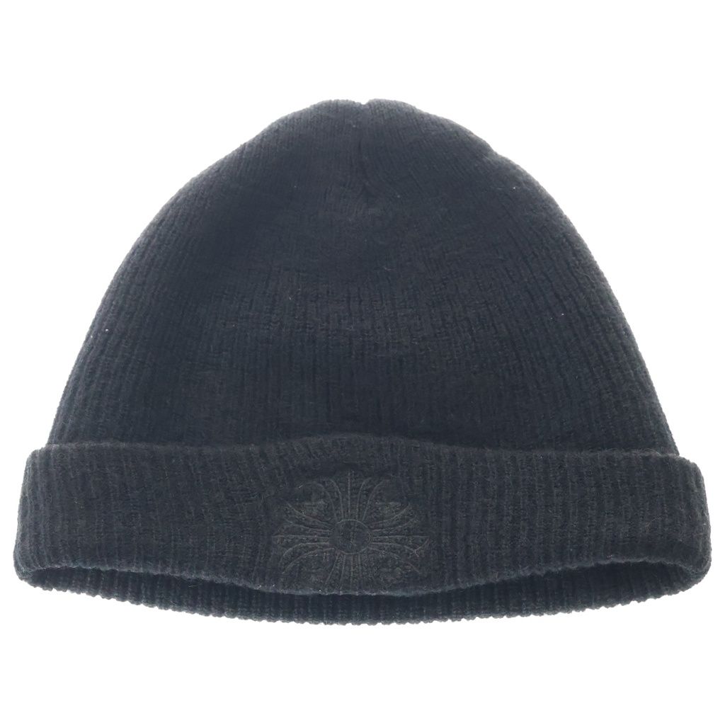 CHROME HEARTS (クロムハーツ) WOOL WATCH CAP CHプラス刺繍ウールワッチキャップ ブラック ニットキャップ/ビーニー ブラック