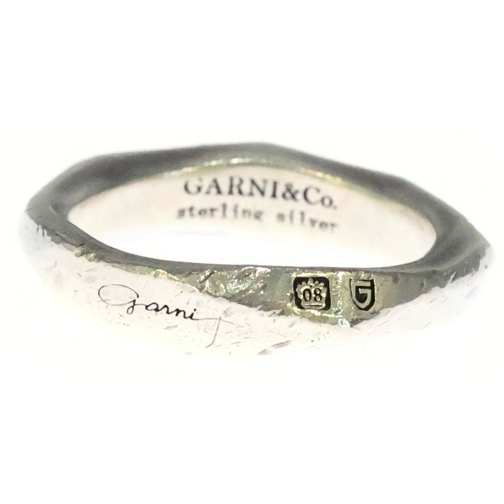 GARNI (ガルニ) CROCKERY RING クロッケリー ロゴデザイン リング シルバー