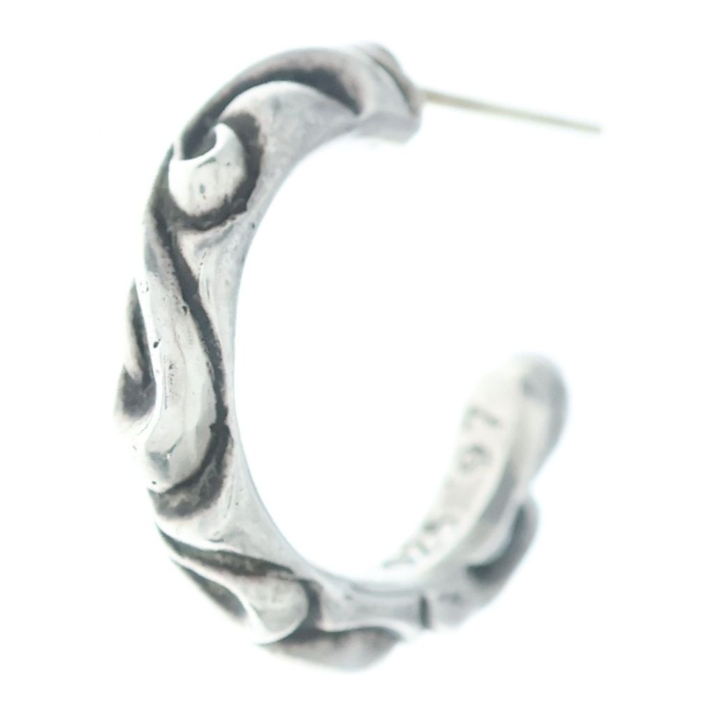 CHROME HEARTS (クロムハーツ) HOOP SCROOL スクロール フープピアス シルバー BCA102 -