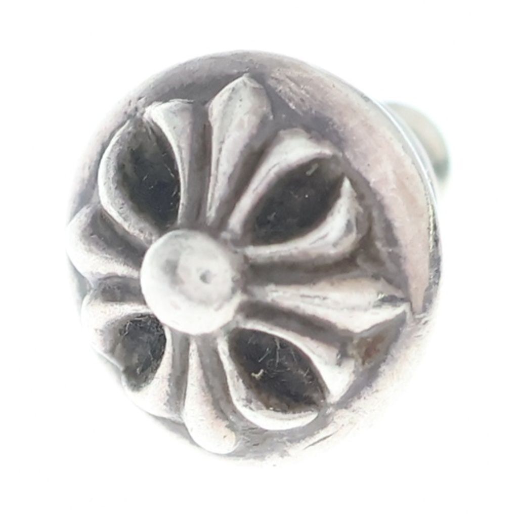 CHROME HEARTS (クロムハーツ) STUD CRSBLL クロスボールスタッドピアス シルバー BCA110