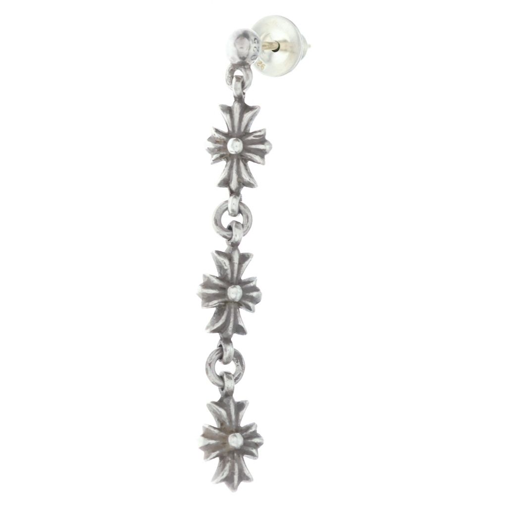 CHROME HEARTS (クロムハーツ) TINY E CH PLS 3 タイニーECHプラス3ドロップ ピアス シルバー BCA116ピアス(片耳用)