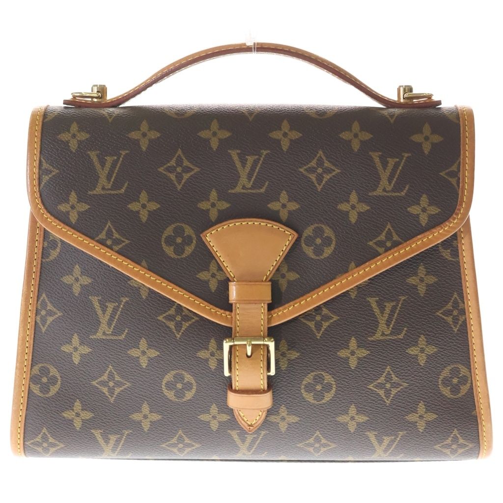 LOUIS VUITTON (ルイヴィトン) モノグラム ベルエア 2WAYハンドバッグ ショルダーバッグ ブラウン レザー×PVC M51122 ゴールド金具 59,400円