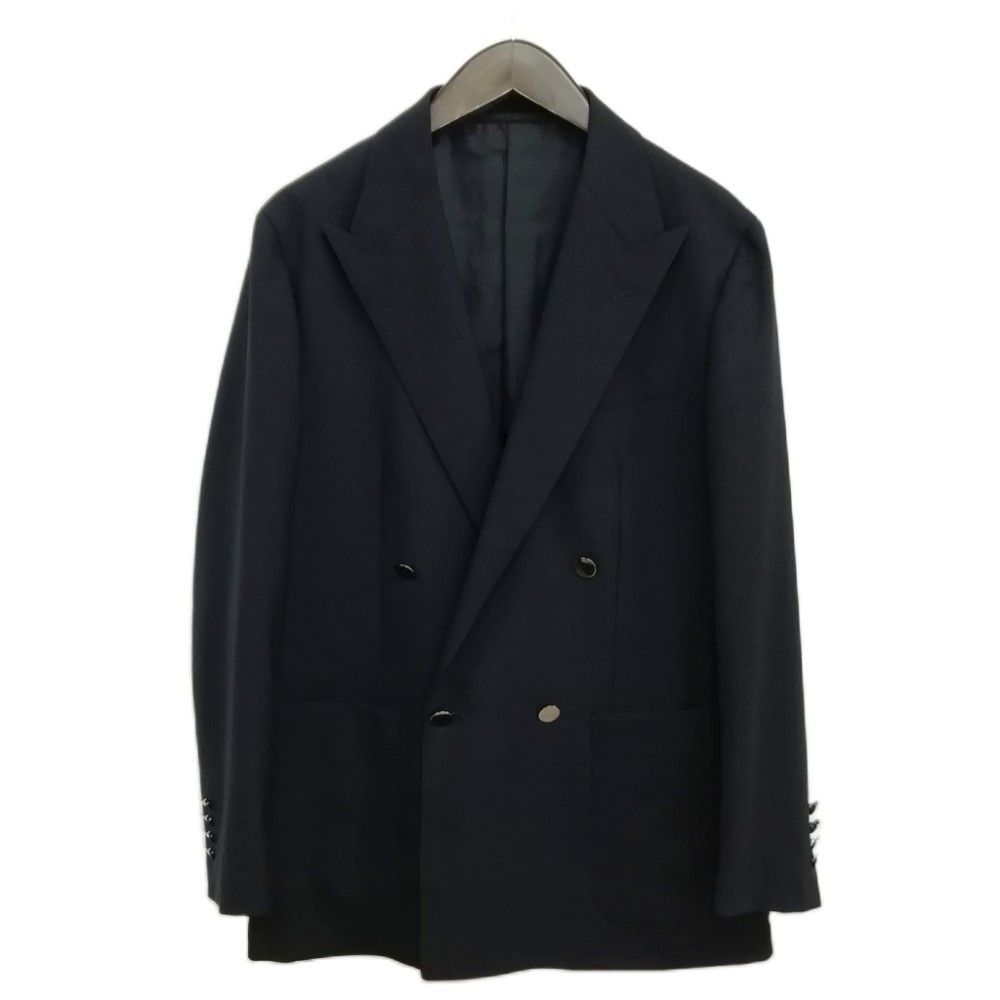 ユナイテッドアローズ UNITED ARROWS 23SS ダブルブレスト 4B ジャケット テーラード ブレザー 美品 48 ネイビー 紺