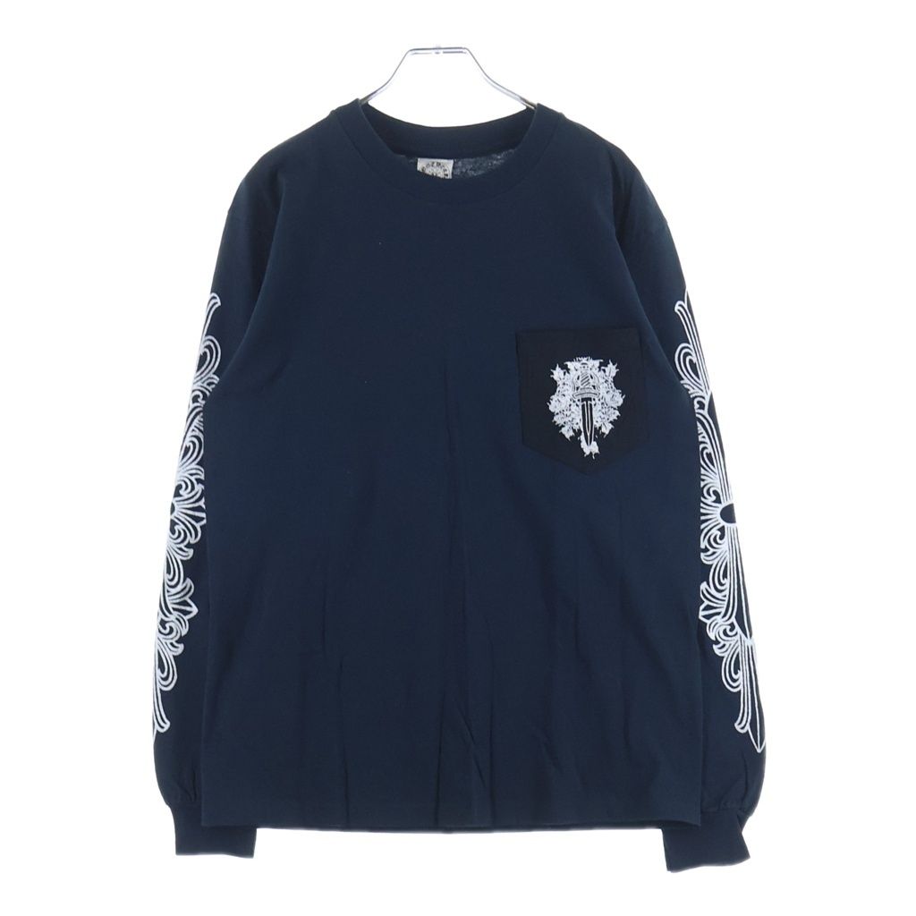 CHROME HEARTS (クロムハーツ) OLD VINE DAGGER ARM FLORAL L/S TEE オールド ヴァインダガー袖フローラル長袖Tシャツ ブラック -