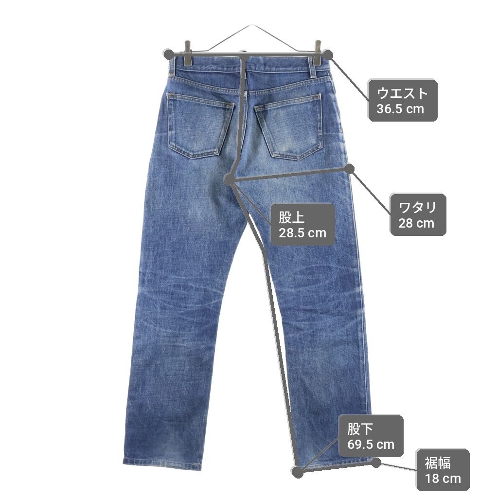 本人期 90s helmut lang ヘルムートラングストレートデニム 28 HELMUT LANG (ヘルムートラング) 90S ARCHIVE CLASSIC RAW CUT DENIM