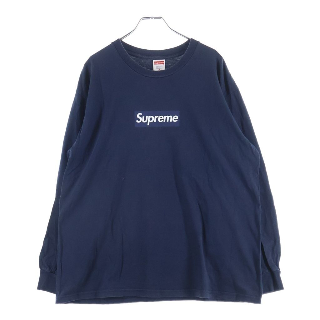 SUPREME (シュプリーム) 20AW Box Logo L/S Tee ボックスロゴ 長袖Tシャツ ロンT ネイビー