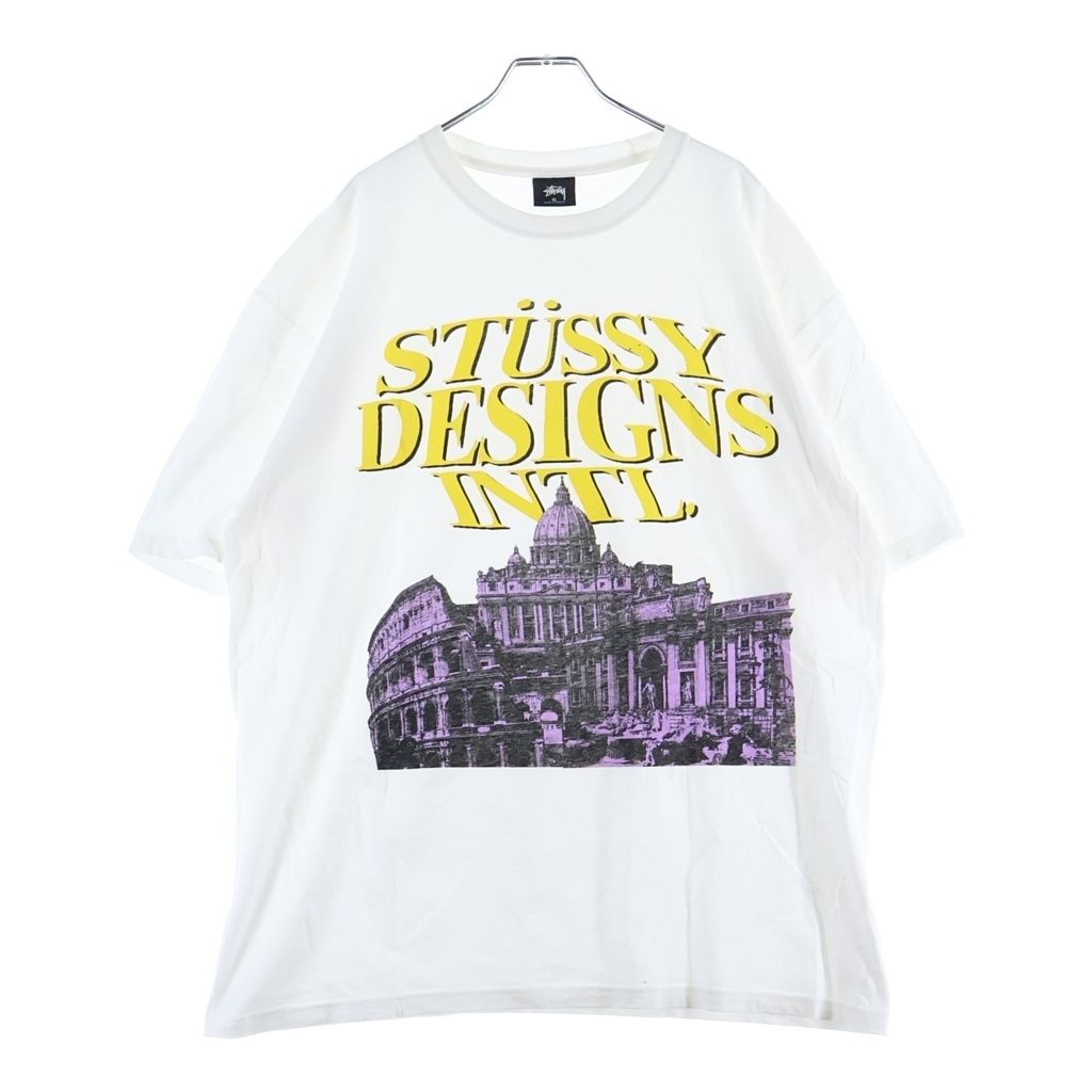 STUSSY (ステューシー) 20SS ROME TEE ローマ サン・ピエトロ大聖堂プリント 半袖カットソー Tシャツ ホワイト