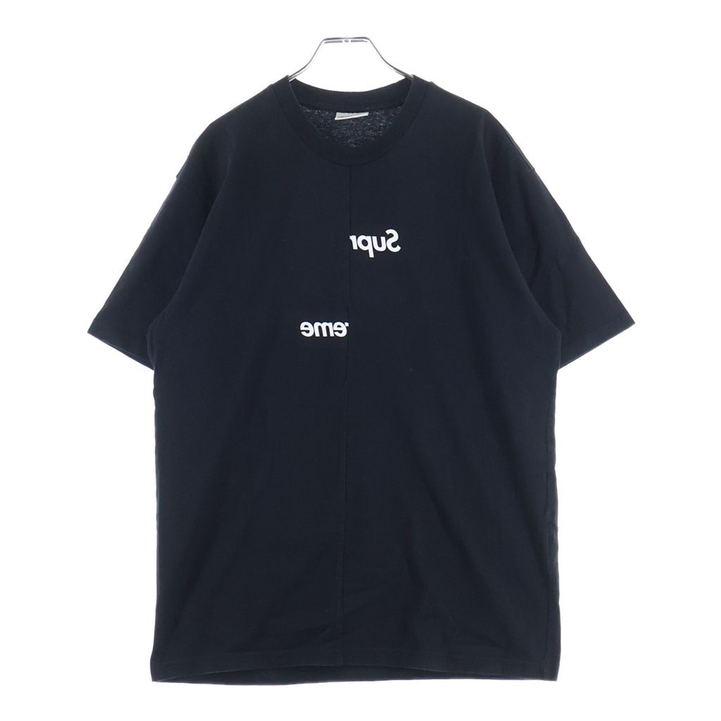 SUPREME (シュプリーム) 18AW Comme des Garcons SHIRT Split Box Logo Tee コムデギャルソン シャツ スピリット ボックスロゴ 半袖Tシャツ ブラック