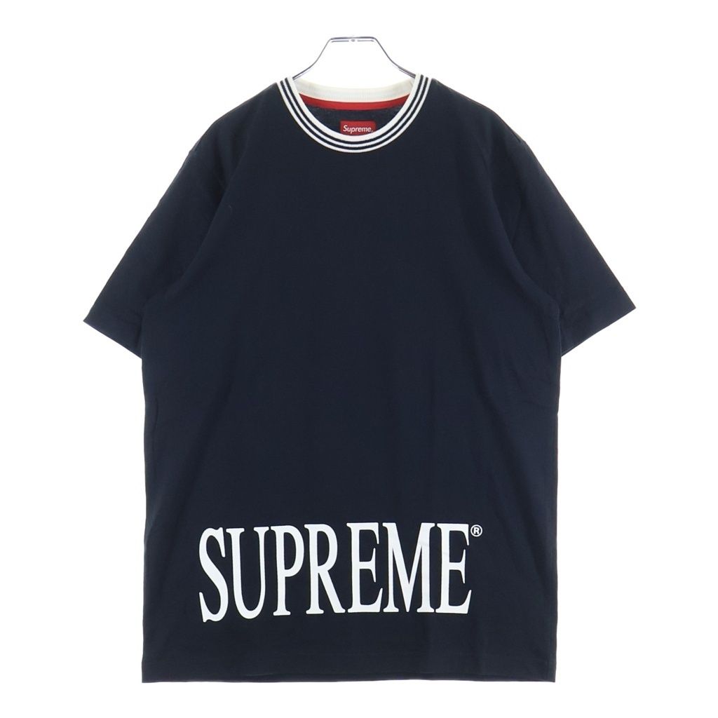 SUPREME (シュプリーム) 14SS Striped Rib Tee ストライプ リブ 半袖Tシャツ ブラック