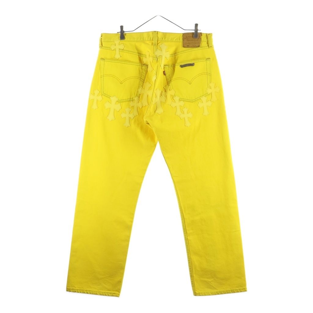 CHROME HEARTS (クロムハーツ) U VNTG JEAN YEL RED TAB ラージクロス