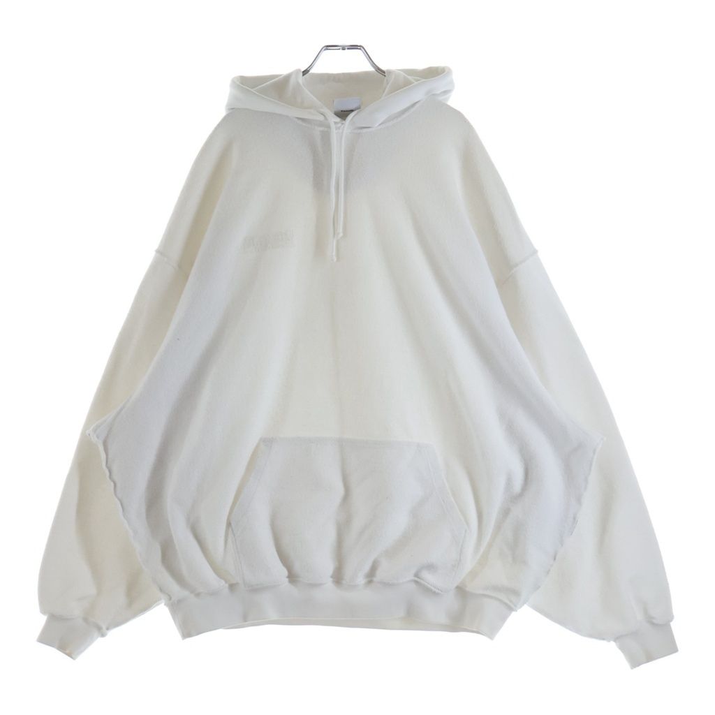 VETEMENTS (ヴェトモン) インサイド ロゴ デザイン プルオーバーパーカー スウェット ホワイト UE54HD140W 20,798円