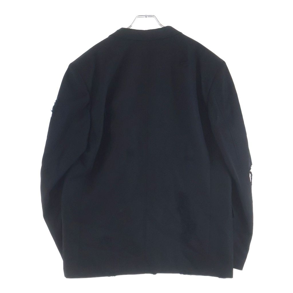 doublet ダブレット 23SS DESTROYED TAILORED デストロイドテーラード ダメージ加工 2Bテーラードジャケット ウール ブラック 23SS13JK52 doublet (ダブレット) 23SS DESTROYED TAILORED デストロイド