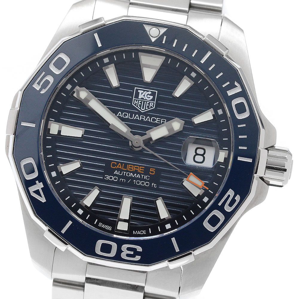 タグホイヤー TAG HEUER WAY211C-1 アクアレーサー キャリバー5 デイト 自動巻き メンズ 美品 保証書付き_973395