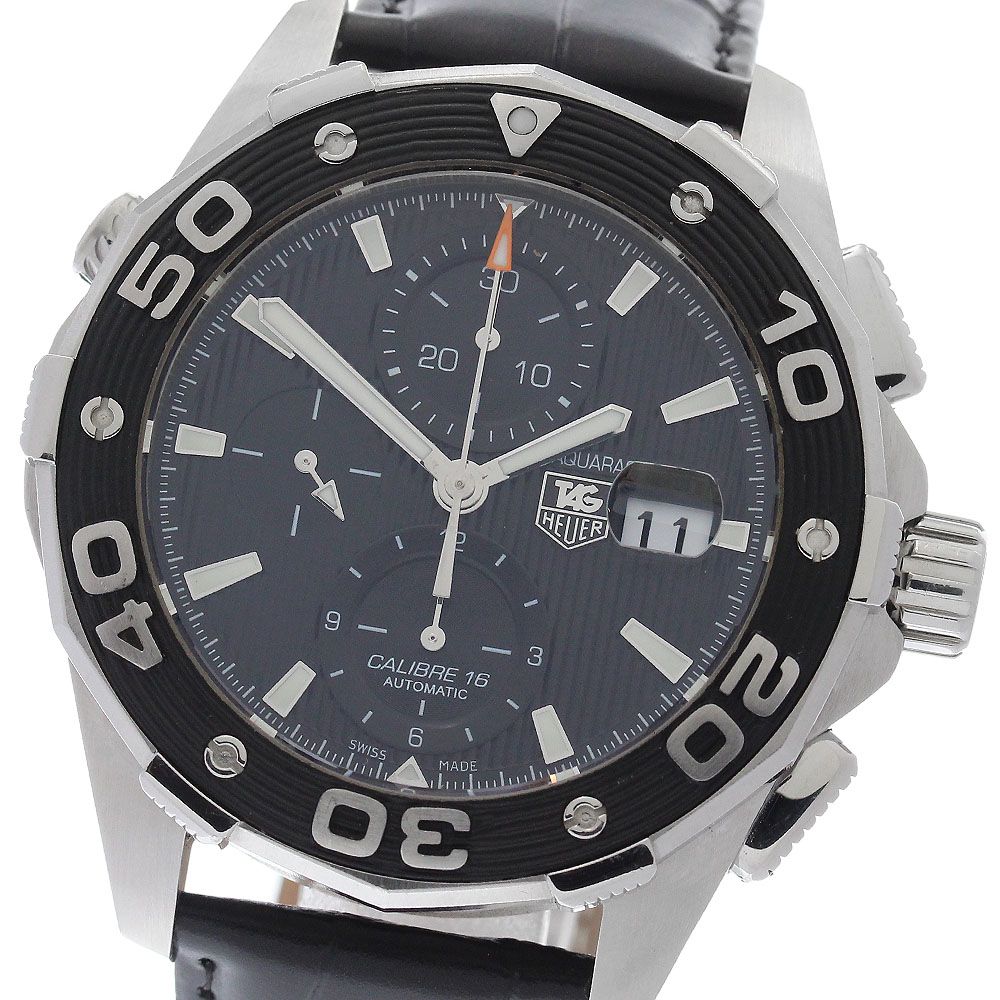 タグホイヤー TAG HEUER CAJ2110 アクアレーサー デイト クロノグラフ 自動巻き メンズ 美品 保証書付き_962874