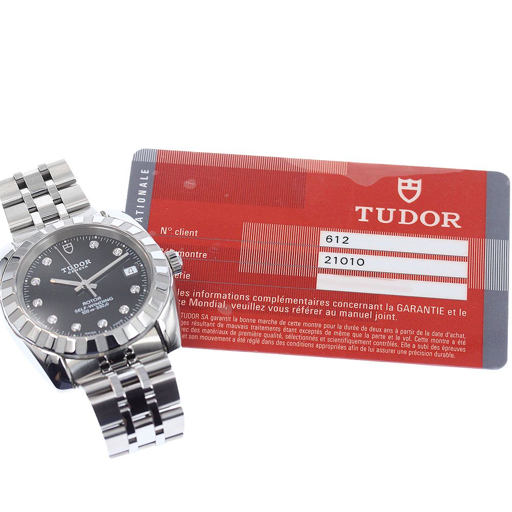 チュードル TUDOR 21010 クラシック デイト 10Pダイヤ 自動巻き メンズ