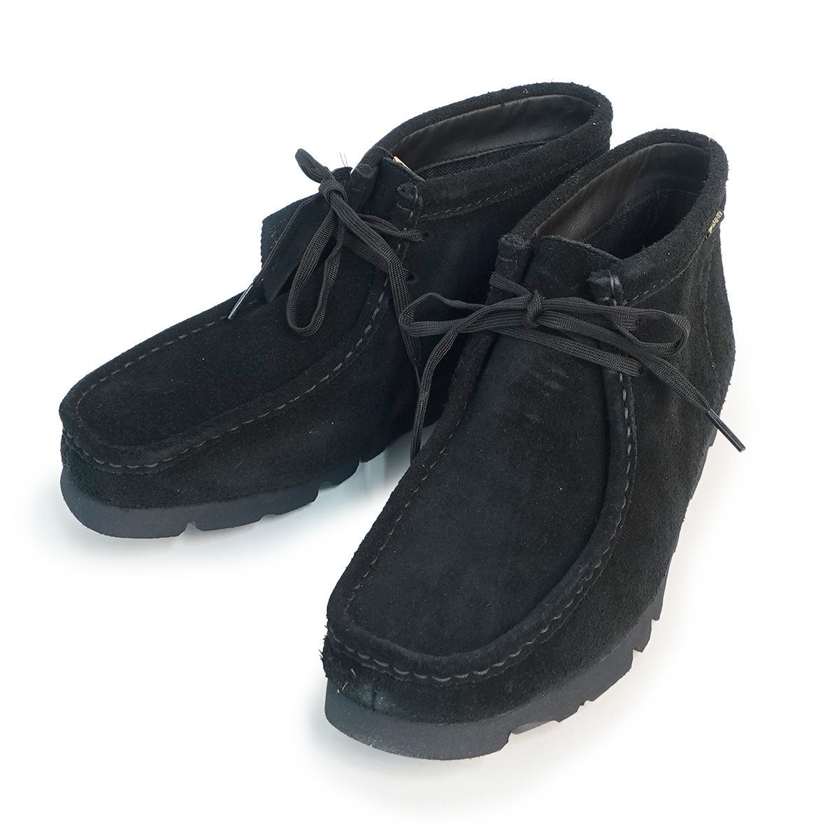 新品 CLARKS クラークス ワラビーブーツゴアテックス ブラックスエード WALLABEE BOOTS GORE-TEX