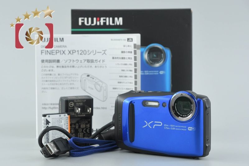 【中古】FUJIFILM 富士フイルム FINEPIX XP120 ブルー コンパクトデジタルカメラ 元箱付き 12,638円