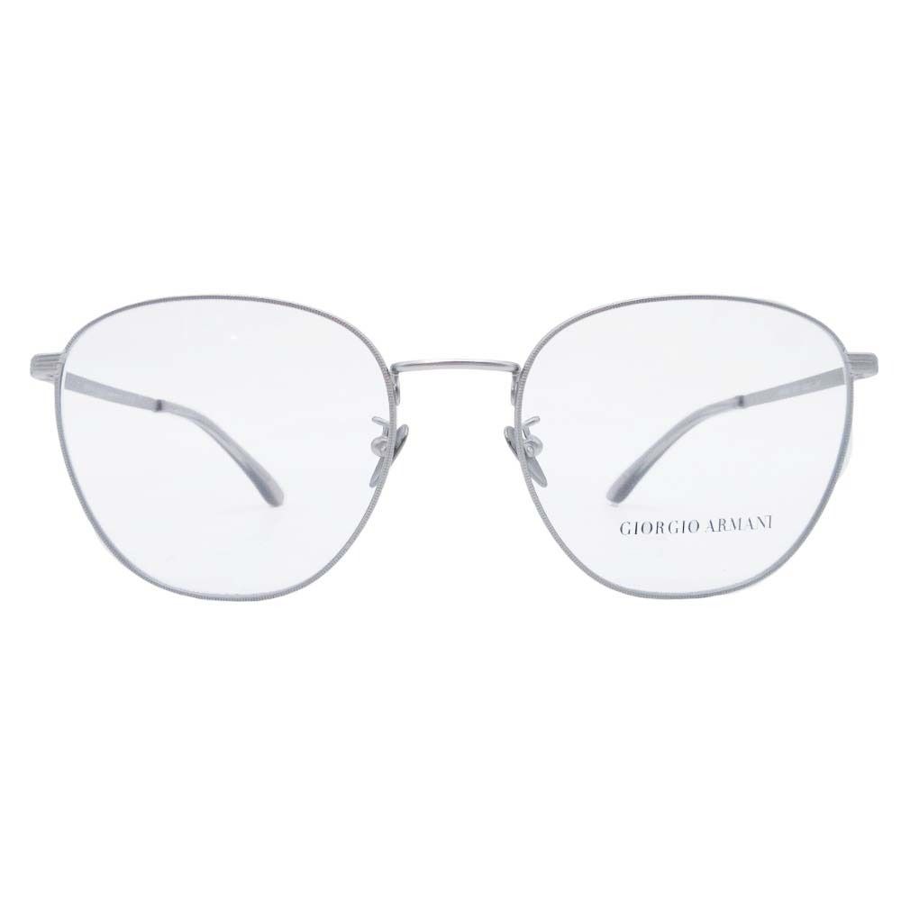 未使用 GIORGIO ARMANI ジョルジオアルマーニ AR5128 伊達眼鏡 メタルフレーム ウェリントン サングラス アイウェア メガネ シルバー メンズ レディース 古着 中古 USED