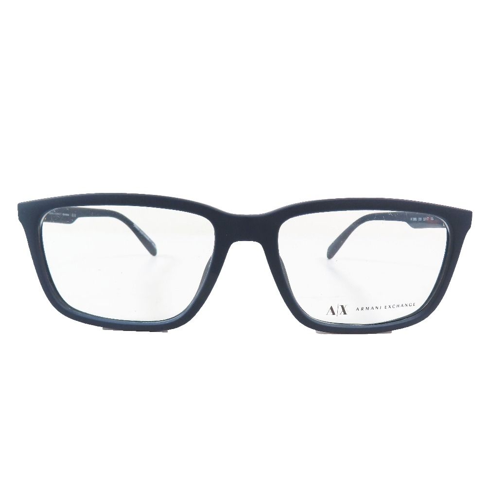 未使用 ARMANI EXCHANGE アルマーニエクスチェンジ AX 3089U 8181 スクエア メガネ サングラス 55□17 145 マットブルー メンズ 古着 中古 USED