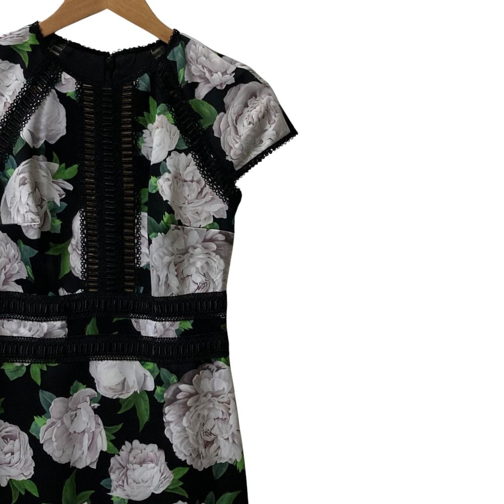 美品 TADASHI SHOJI タダシショージ フラワープリント フレンチ