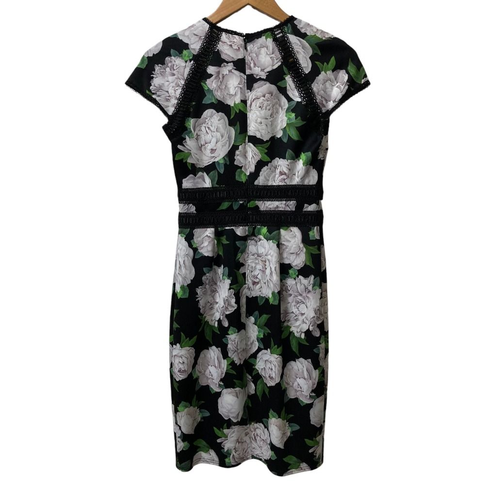 美品 TADASHI SHOJI タダシショージ フラワープリント フレンチ