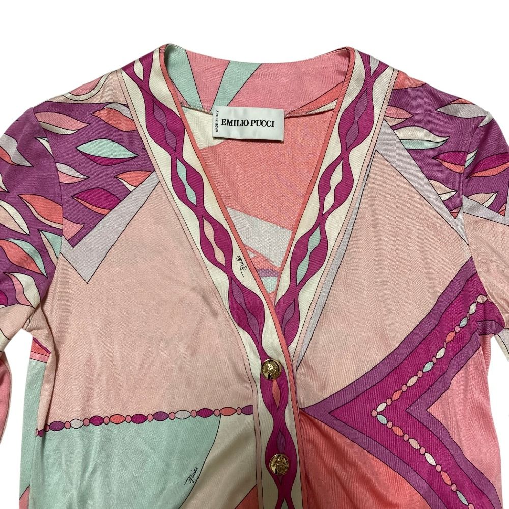 良品 EMILIO PUCCI エミリオプッチ プッチ柄 シルク100％ チュニック