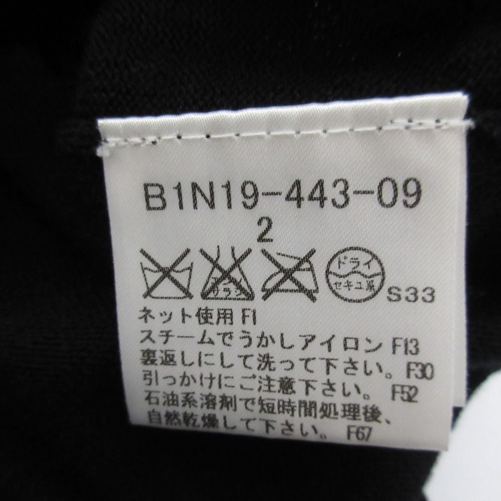 良品 BURBERRY バーバリーロンドン ウール カシミヤ シルク カーディガン 半袖 カットソー アンサンブルニット 2 ブラック レディース 古着 中古 USED