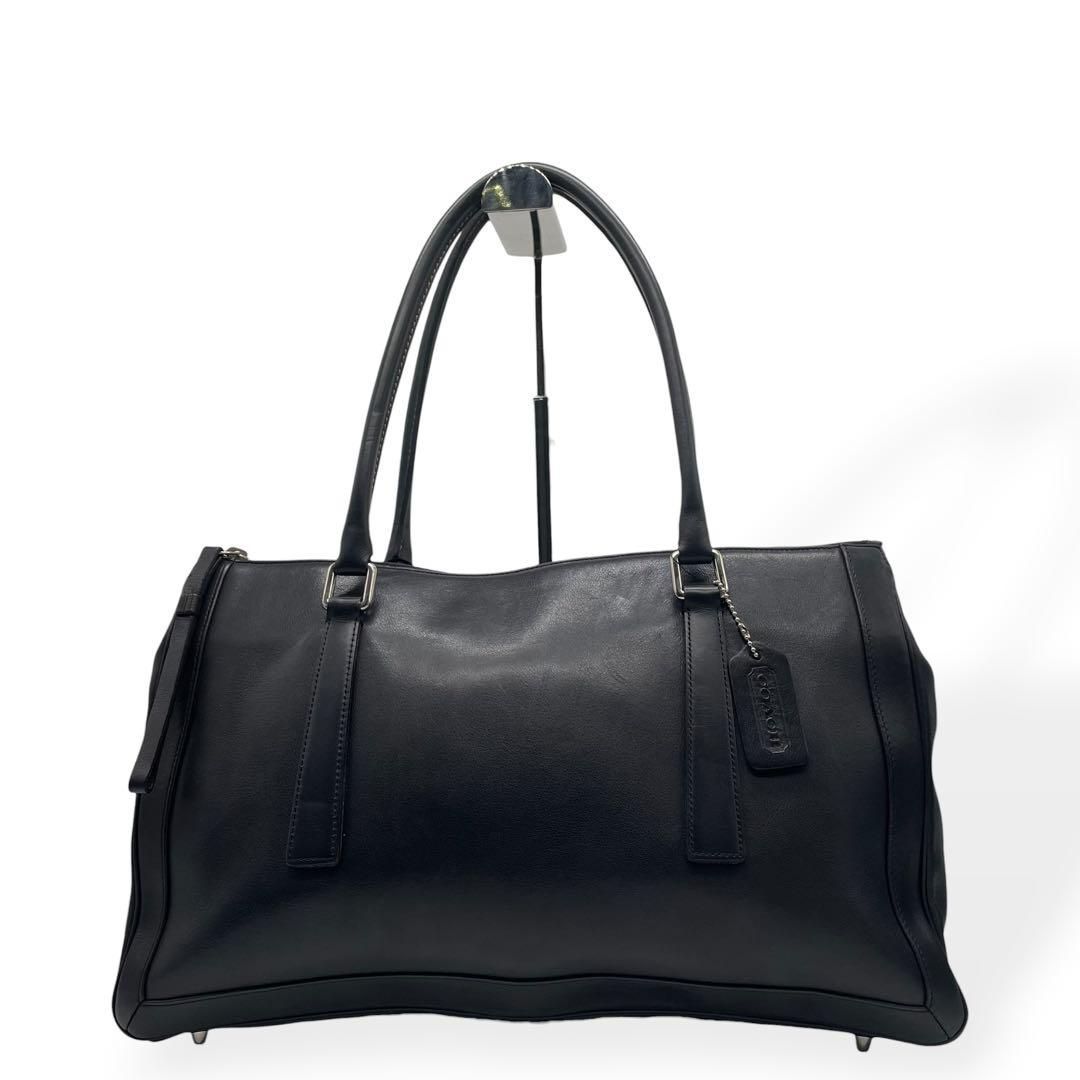 美品　COACH オールドコーチ　トートバッグ　レザー　ブラック　本革