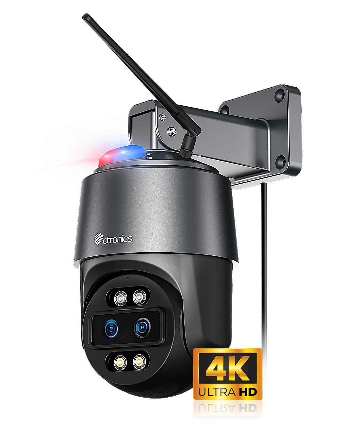 ★新品★Ctronics 4k 防犯カメラ 屋外 10倍ハイブリッドズーム 5GHzWi-Fi 人/ペット/車両検知 自動追尾 オートフォーカス PC遠隔操作 赤青アラームライロ搭載 声光威嚇 金属製 24時間録画 FTP/NVR/NAS 2 ccf64e63