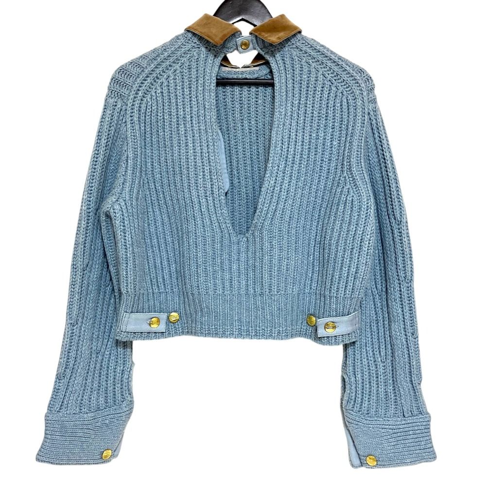 良品 23AW Sacai サカイ カーハート Knit Pullover Detroit クロップド