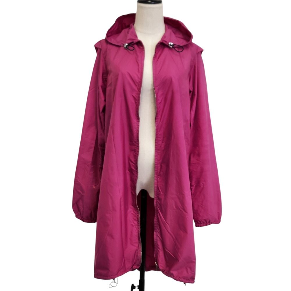 良品 JIL SANDER ジルサンダー ラバーロゴ ナイロン フーデッドコート