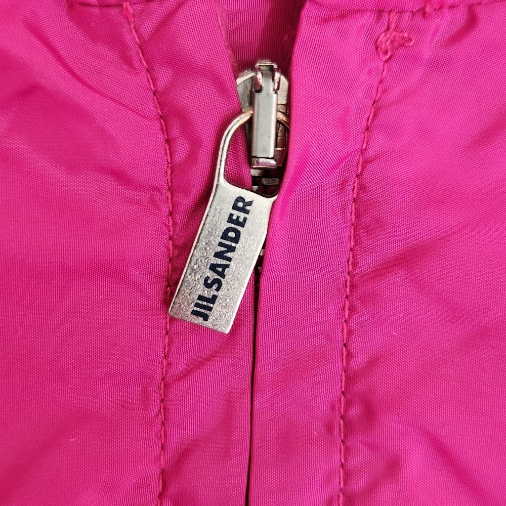 良品 JIL SANDER ジルサンダー ラバーロゴ ナイロン フーデッドコート